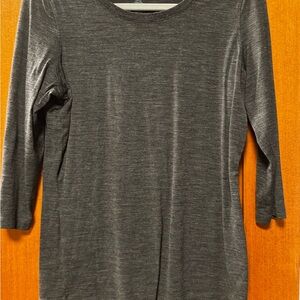 Woolx Charcoal Long Sleeve Women's Top